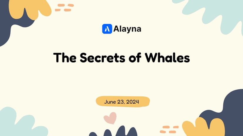 The Secret of Whales Presentation