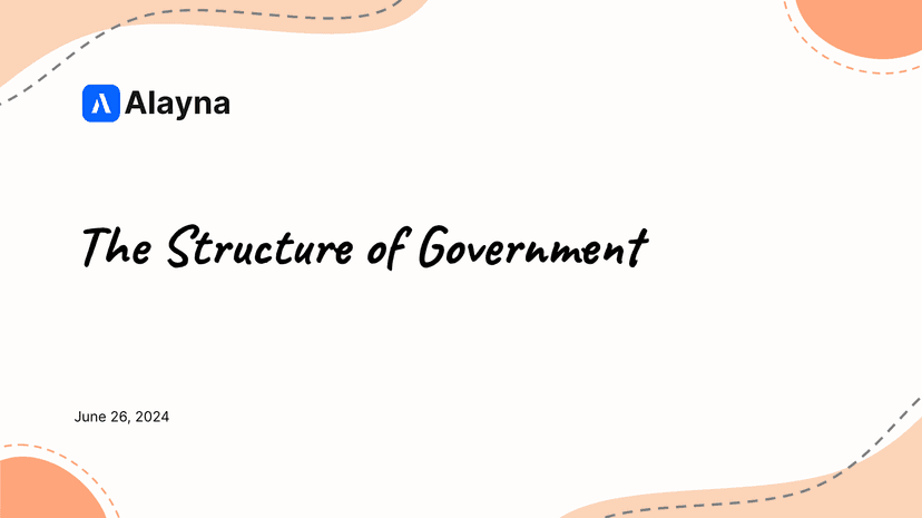 The Structure of the Government Presentation